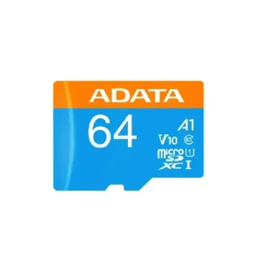 کارت حافظه میکرو اس‌دی ا‎ی‌دیتا مدل SDXC UHS-I V10 R100W25 با ظرفیت 64 گیگابایت به همراه  آداپتور