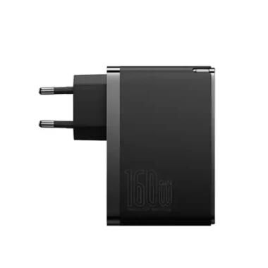 شارژر دیواری سه پورت باسئوس مدل GaN5 Pro 2C+U توان 160 وات (همراه کابل)