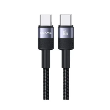 کابل شارژ USB-C to USB-C یوسمز مدل US-SJ724 با طول 1.2 متر توان 60 وات
