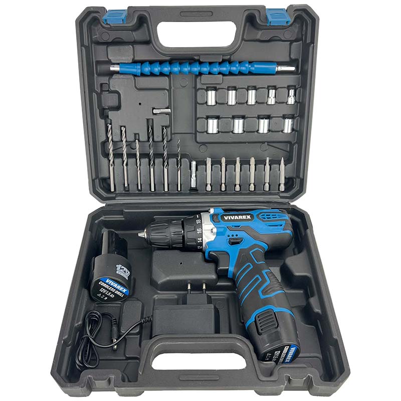 دریل پیچگوشتی شارژی 12 ولت دو باتری ویوارکس مدل VR12V-2A
