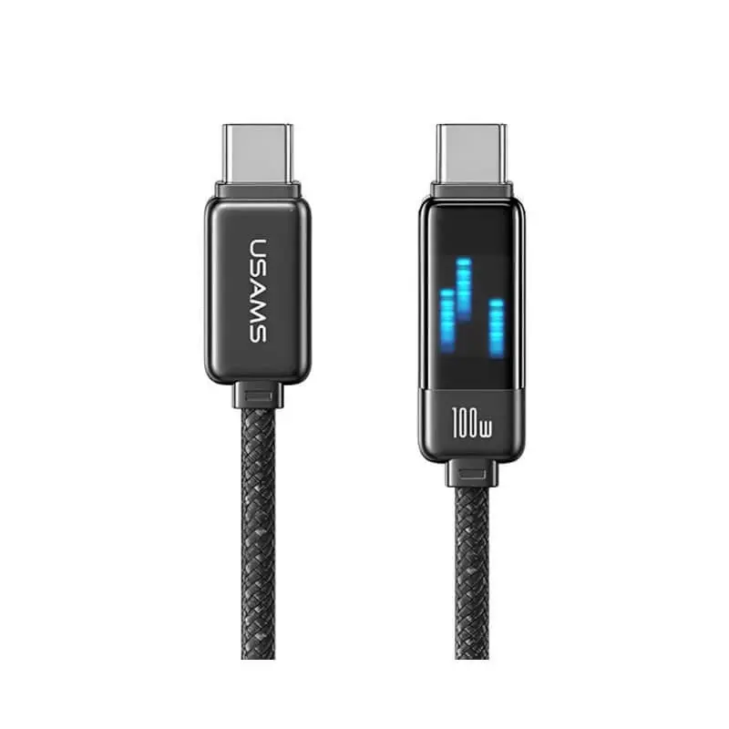 کابل شارژ USB-C to USB-C یوسمز مدل US-SJ744 با طول 1.2 متر توان 100 وات