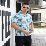 پیراهن لینن مردانه چاپی ترک